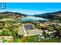 Aerial view with Rendering of Lakeside Estates project site -