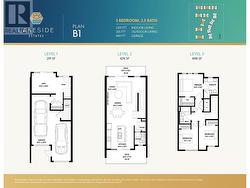 B1 Floor Plan - 3 Bedroom + Den, 2.5 Bathrooms 2 Patios on Main Level plus an outdoor terrace and fenced front yard area -