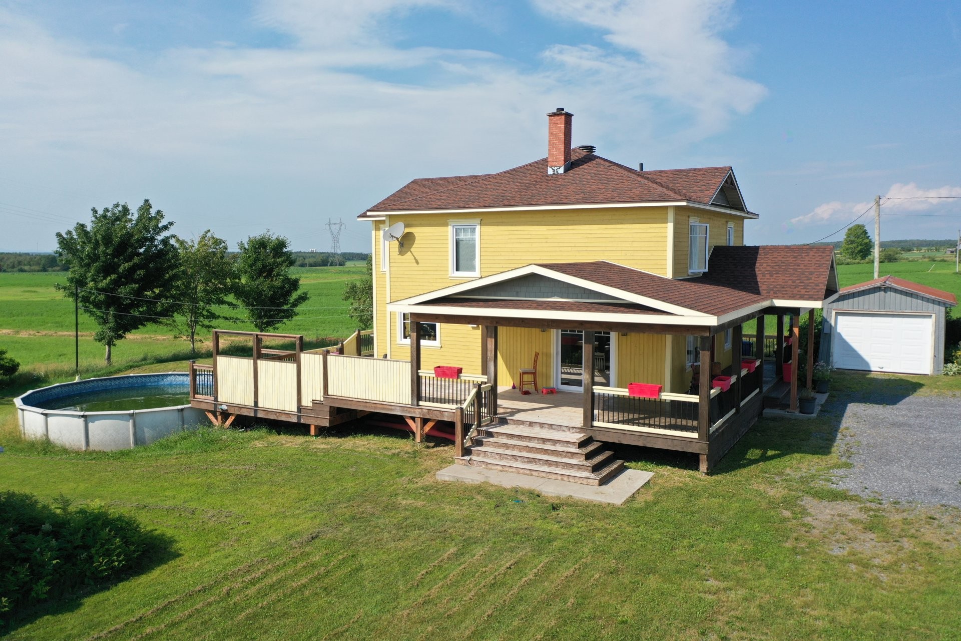 Photo aérienne - 4191 4E Rang E., Sainte-Hélène-De-Kamouraska, QC - Outdoor With Deck Patio Veranda