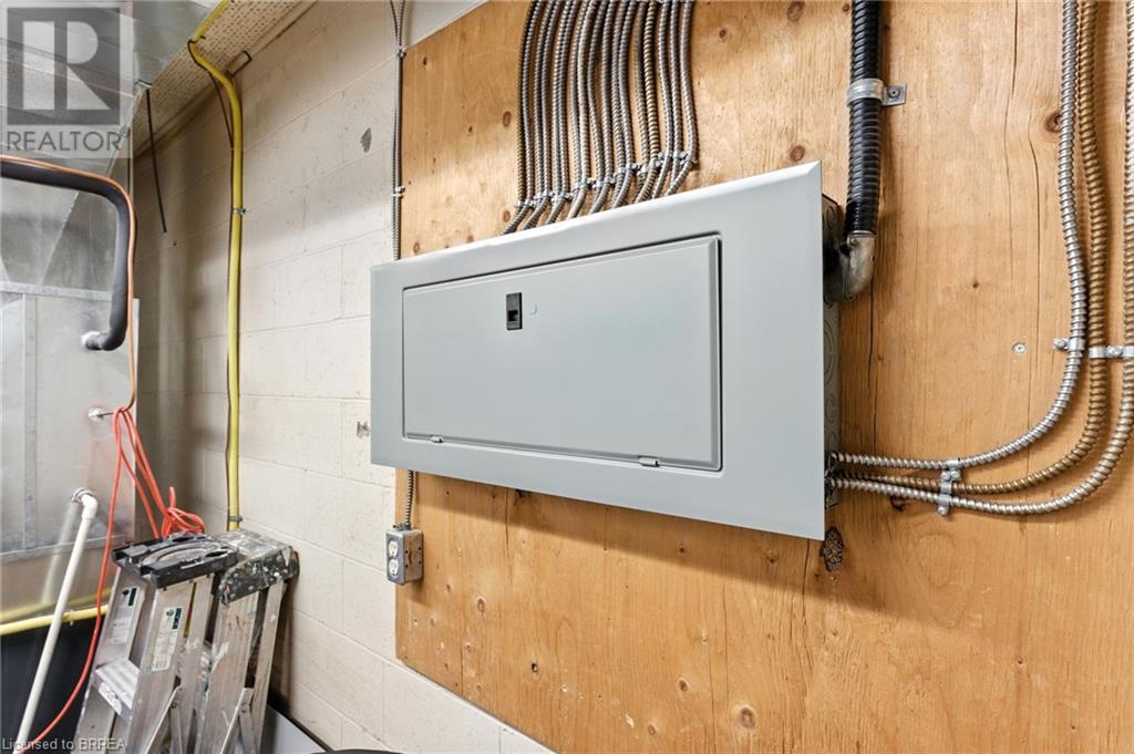Utility room with electric panel - 207 Greenwich Street, Brantford, ON