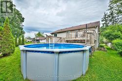 View of the backyard with the pool -
