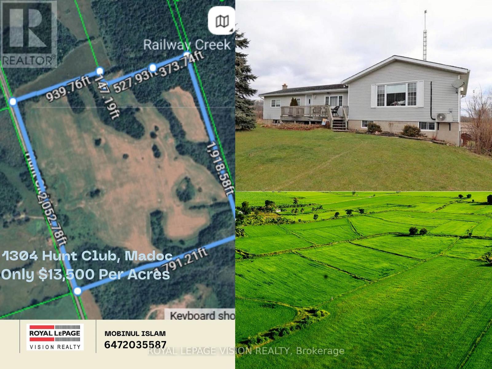 Land + Bldg - 1304 Hunt Club Road, Madoc, ON - Other