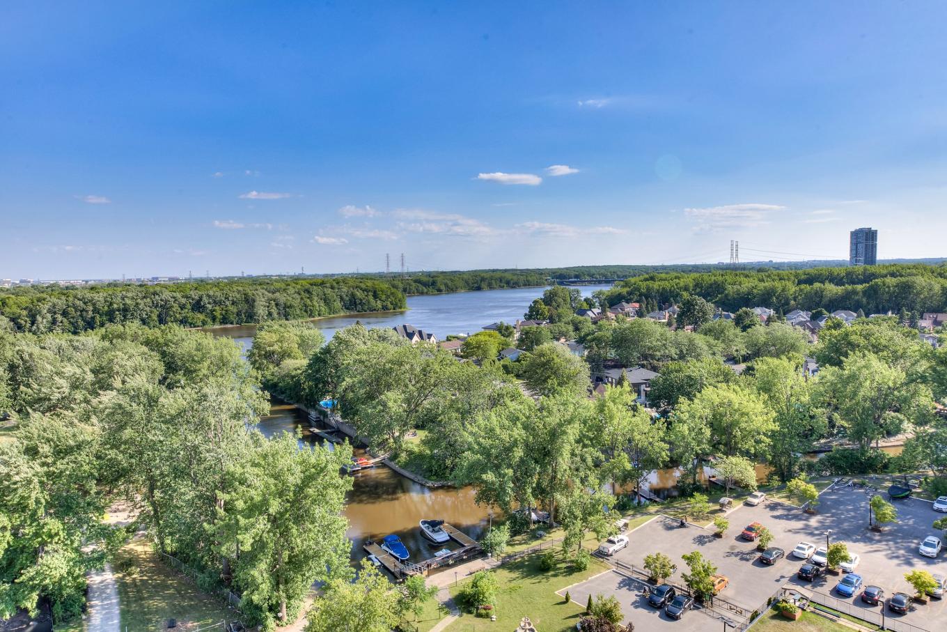 View - 1507-2555 Av. Du Havre-Des-Îles, Laval (Chomedey), QC - Outdoor With Body Of Water With View