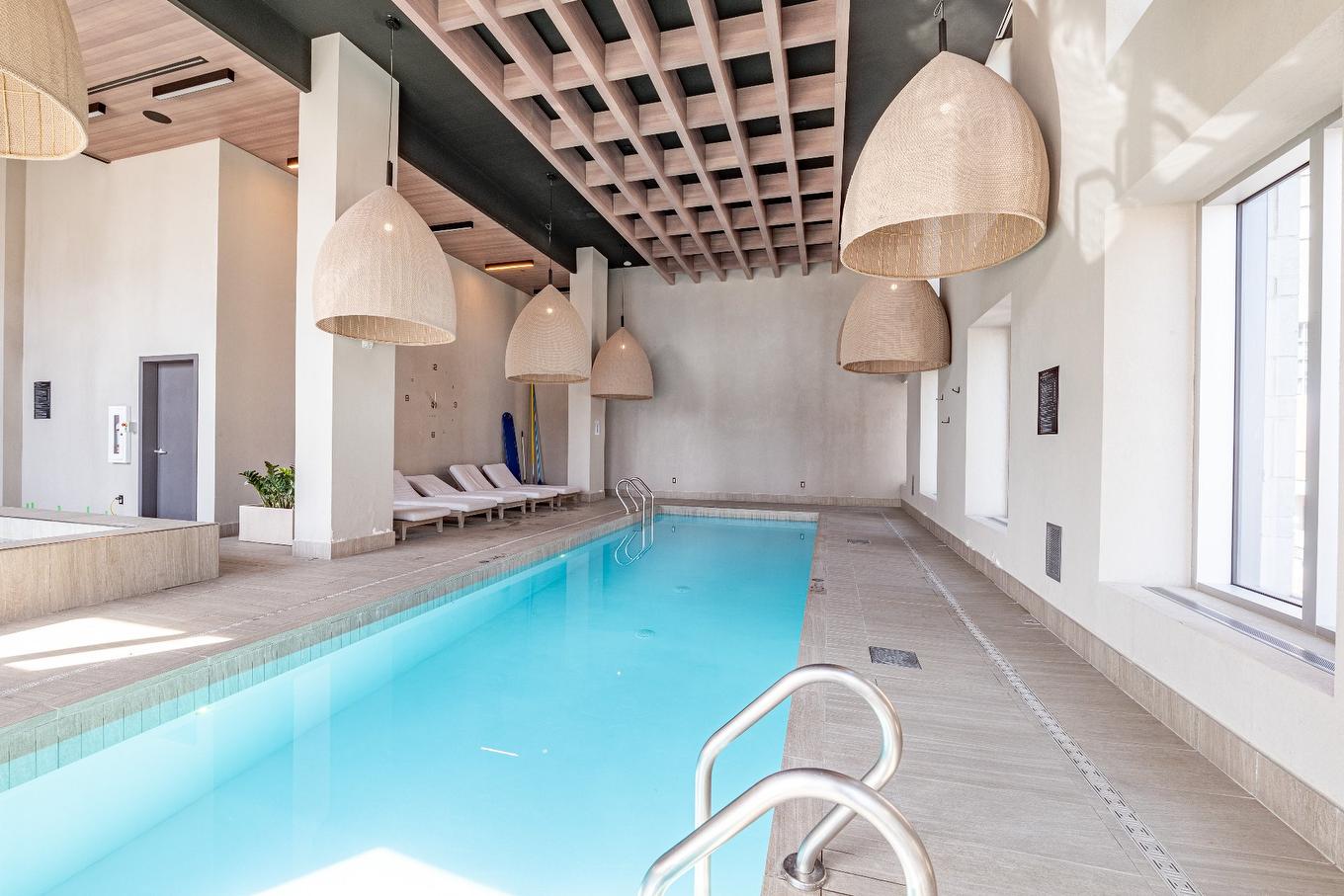 Pool - 2203-1288 Rue St-Antoine O., Montréal (Ville-Marie), QC - Indoor Photo Showing Other Room With In Ground Pool