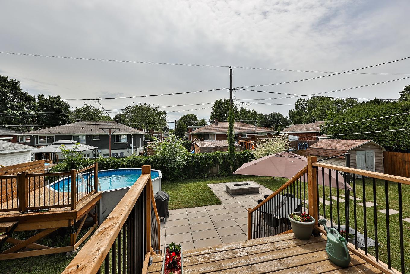 Backyard - 30 Rue Christian, Repentigny (Repentigny), QC - Outdoor With Above Ground Pool With Exterior