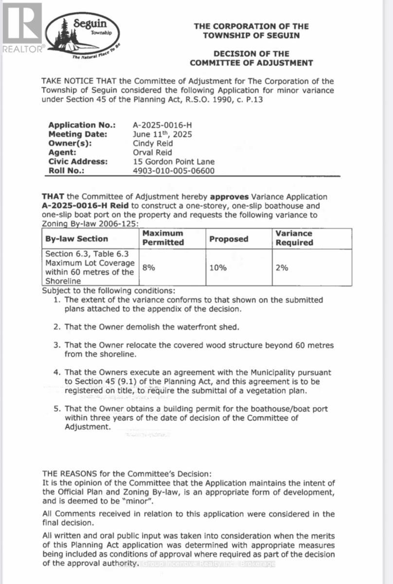 15 Gordon Point Lane, Seguin, ON - Other