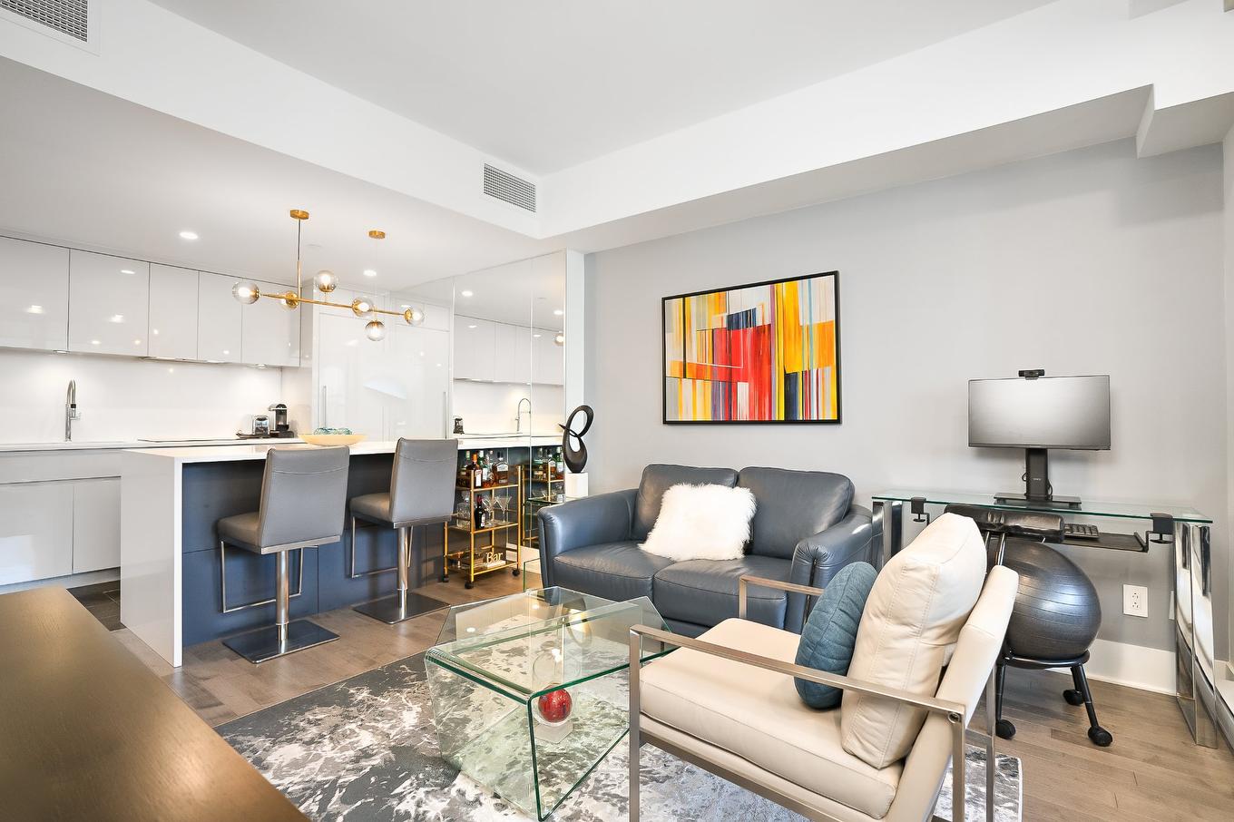 Vue d'ensemble - 702-360 Rue Atateken, Montréal (Ville-Marie), QC - Indoor Photo Showing Living Room