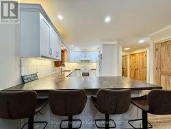 Breakfast bar island area. -