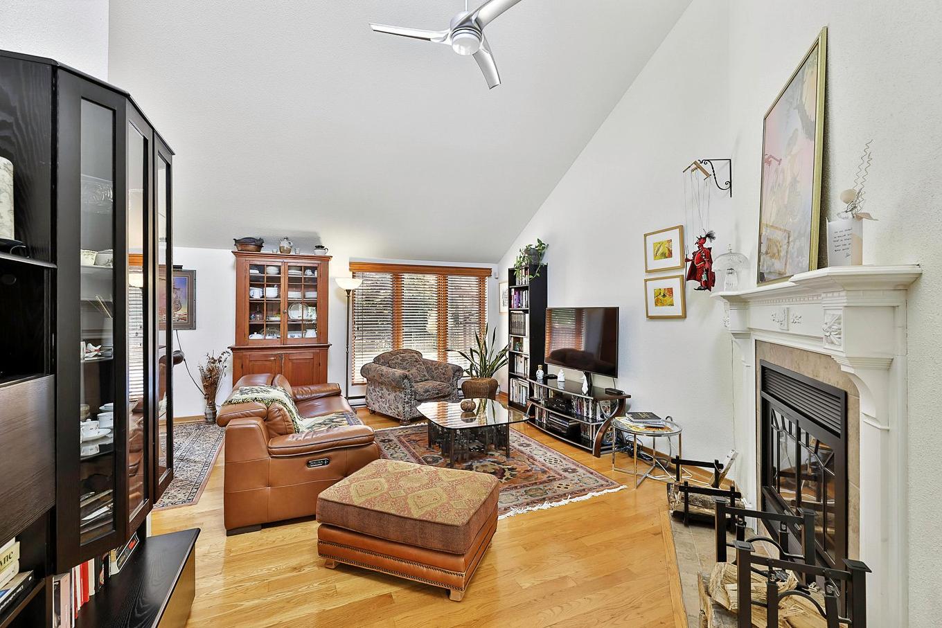 Salon - 1007 Rue Des Patriarches, Prévost, QC - Indoor Photo Showing Living Room With Fireplace