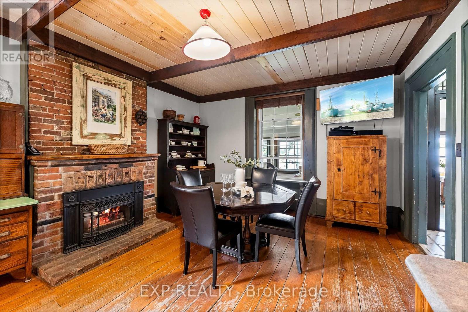 206 King Street E, Cramahe (Colborne), ON - Indoor Photo Showing Dining Room With Fireplace