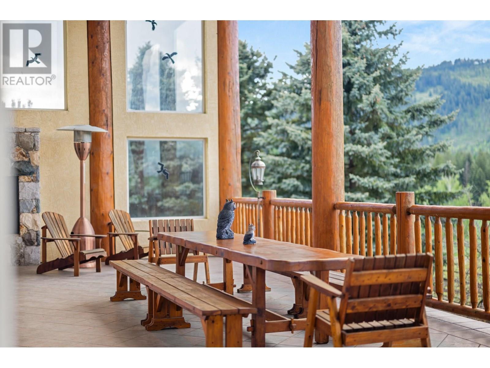 Timber Deck with built in cold smoker - 910 Lumby Mabel Lake Road, Lumby, BC
