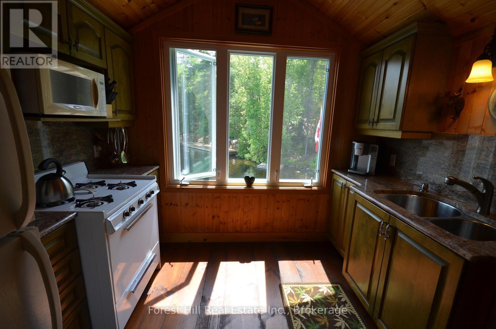 10365 Rabbit, Temagami, ON - Indoor Photo Showing Kitchen With Double Sink