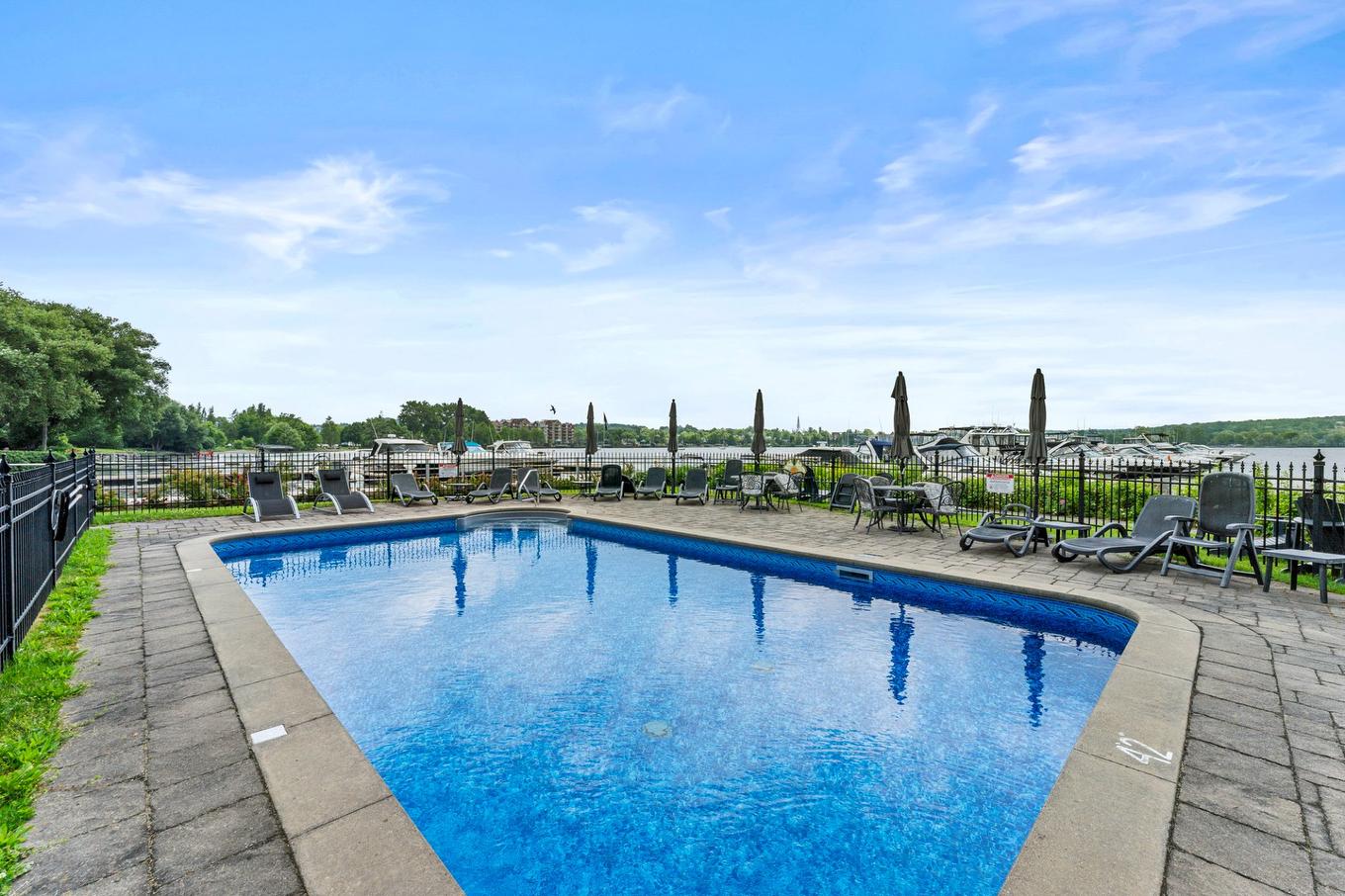 Pool - 15-310 Rue Cabana, Magog, QC - Outdoor With In Ground Pool With Backyard