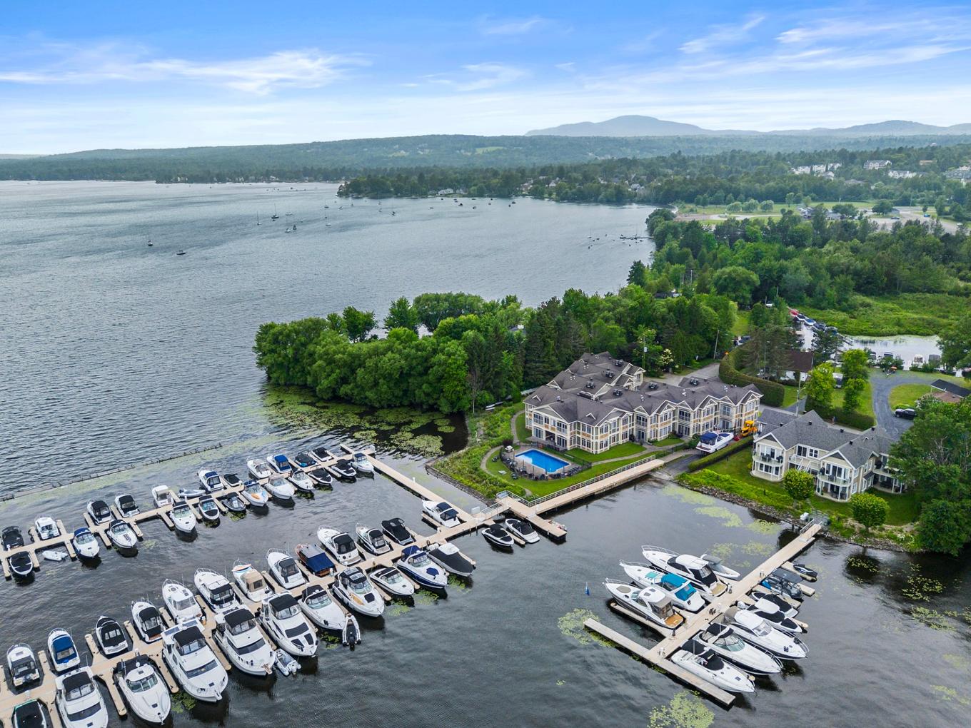 Overall view - 15-310 Rue Cabana, Magog, QC - Outdoor With Body Of Water With View