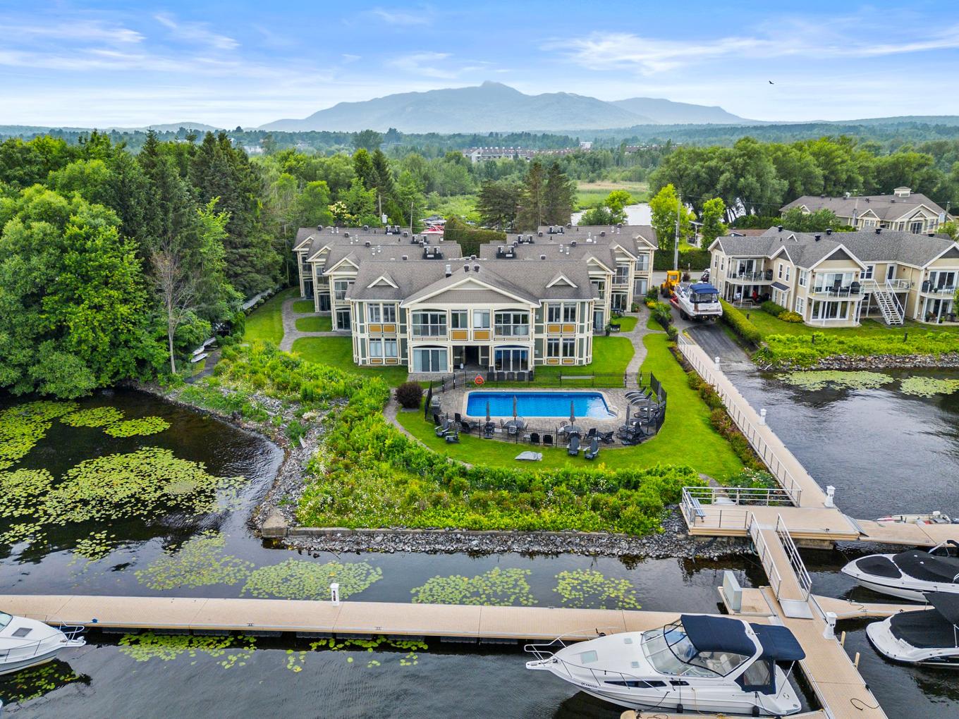 Overall view - 15-310 Rue Cabana, Magog, QC - Outdoor With Body Of Water With View