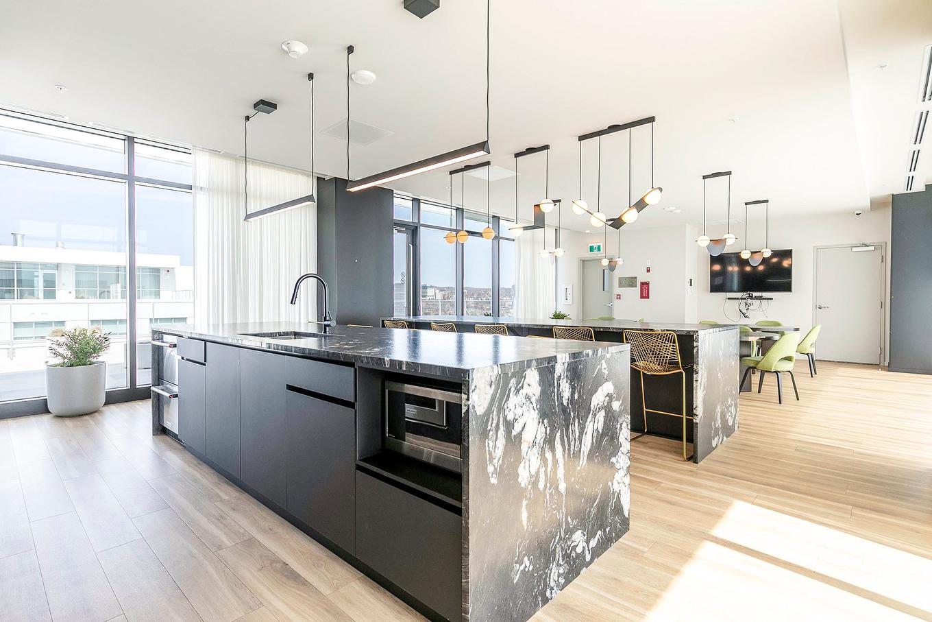 Salle communautaire - 806-5265 Rue Mackenzie, Montréal (Côte-Des-Neiges/Notre-Dame-De-Grâce), QC - Indoor Photo Showing Kitchen With Upgraded Kitchen