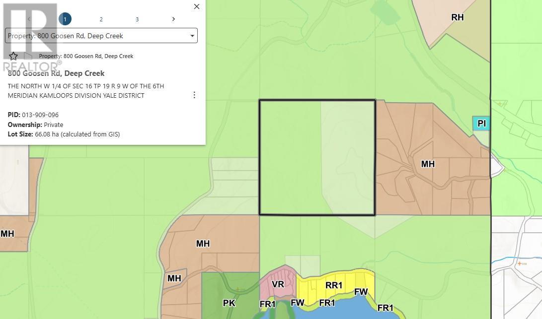 Zoning - 800 Goosen Road, Enderby, BC