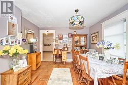 Dining room on upper level with hardwood floor -