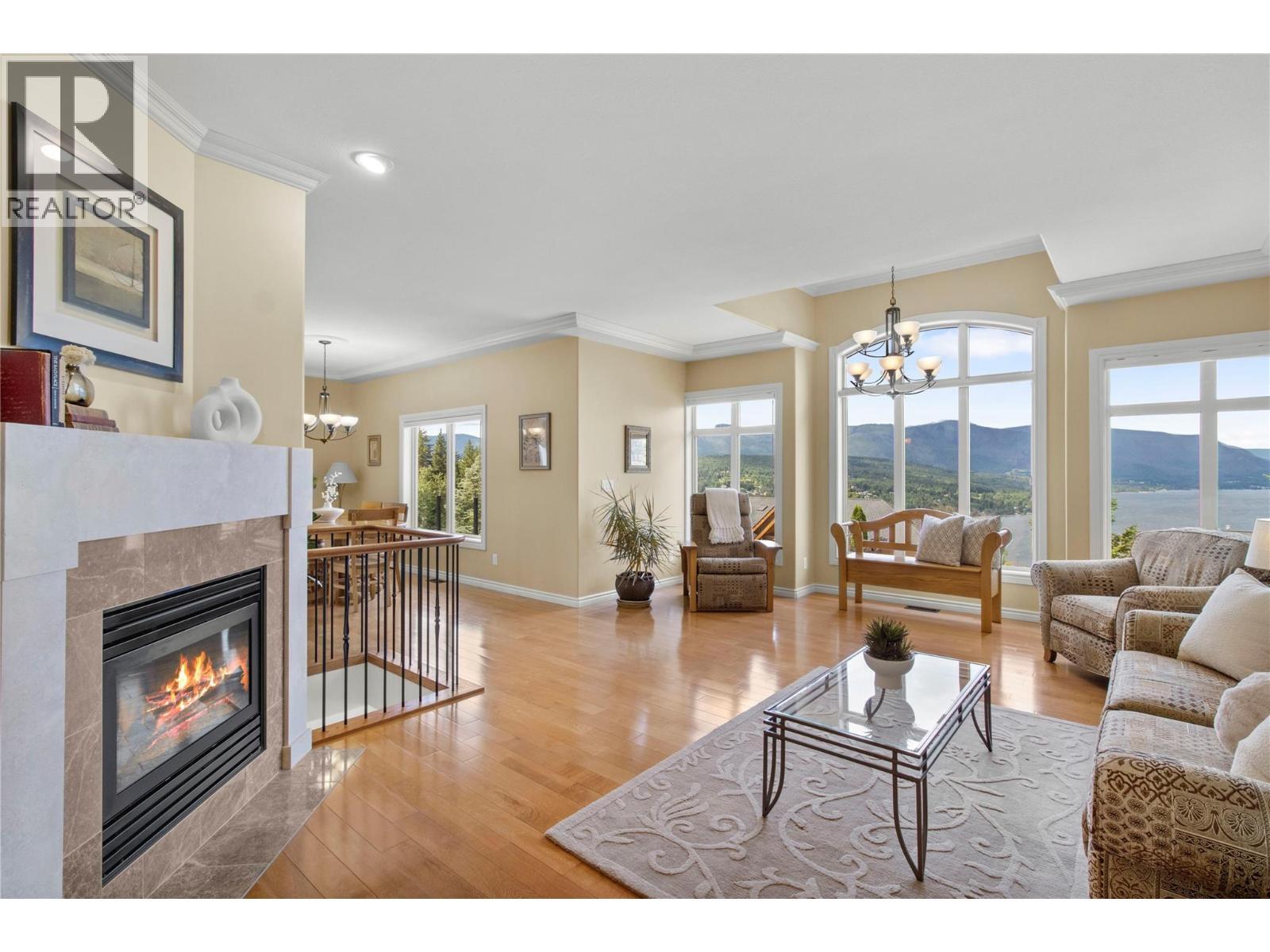 3659 Mcbride Road, Blind Bay, BC - Indoor Photo Showing Living Room With Fireplace