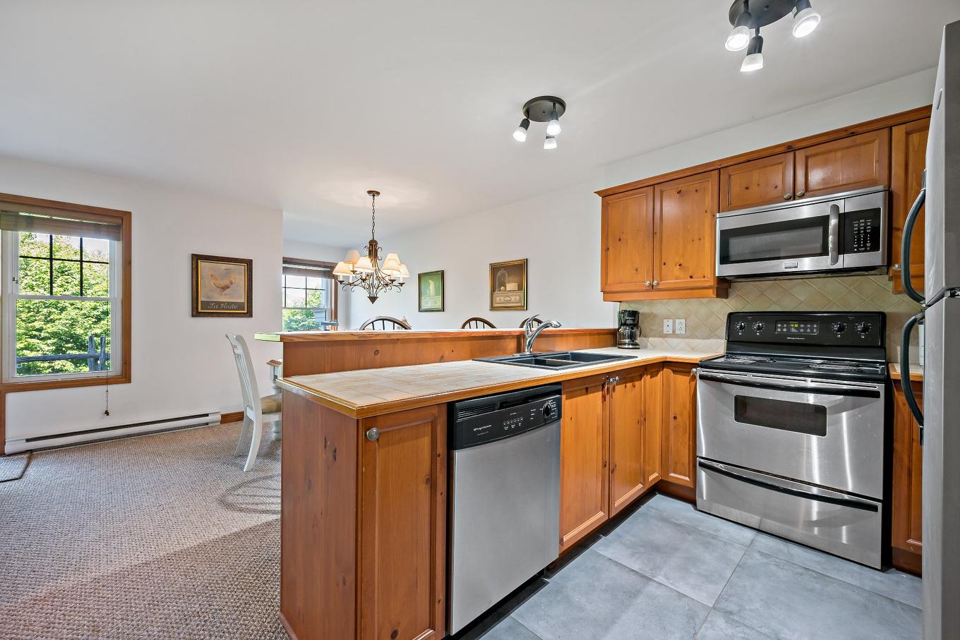 Cuisine - 1-225 Rue Du Mont-Plaisant, Mont-Tremblant, QC - Indoor Photo Showing Kitchen With Double Sink