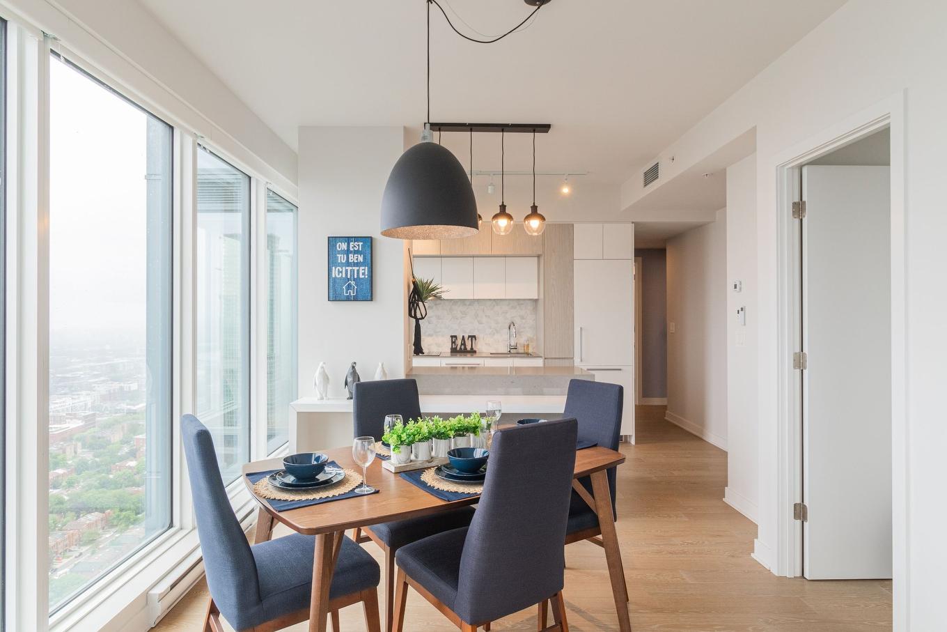 Overall view - 4302-1188 Rue St-Antoine O., Montréal (Ville-Marie), QC - Indoor Photo Showing Dining Room