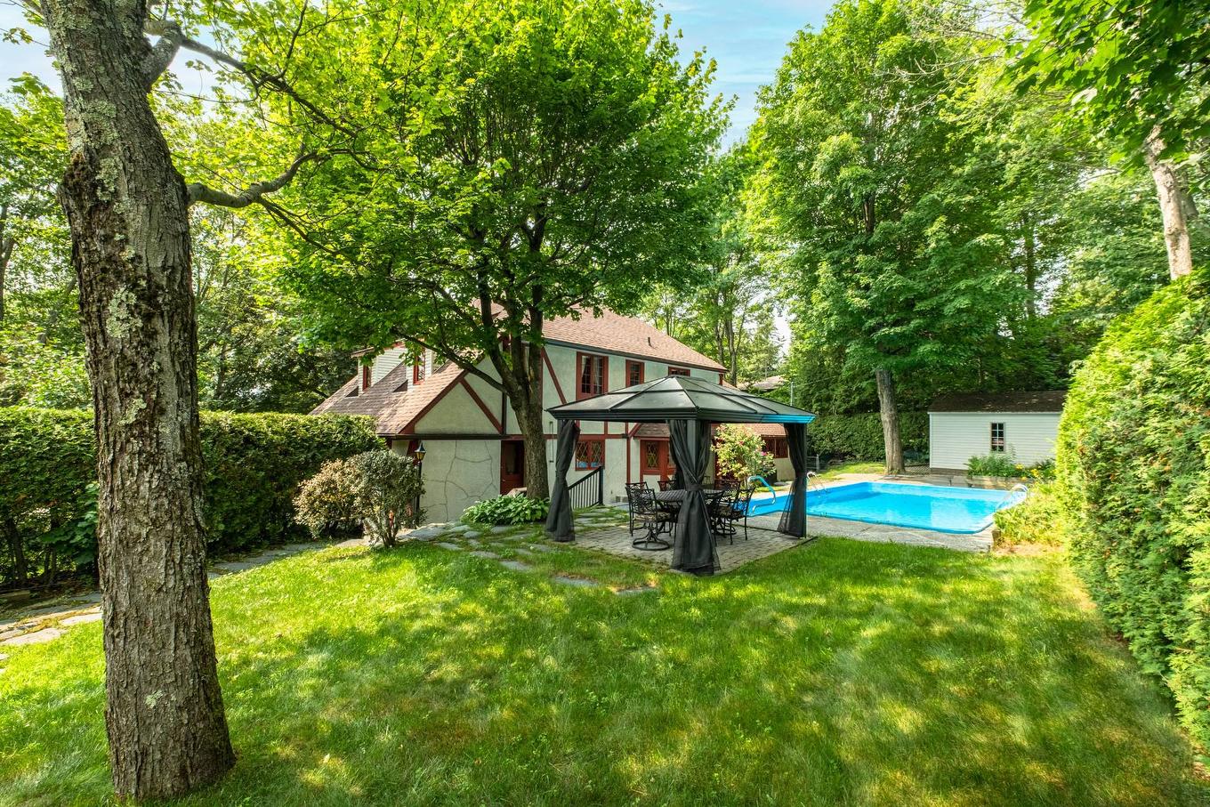Exterior - 410 Rue Denonville, Sherbrooke (Les Nations), QC - Outdoor With In Ground Pool With Backyard