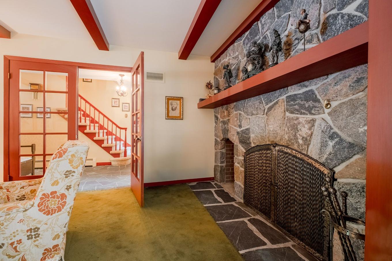 Living room - 410 Rue Denonville, Sherbrooke (Les Nations), QC - Indoor Photo Showing Other Room With Fireplace