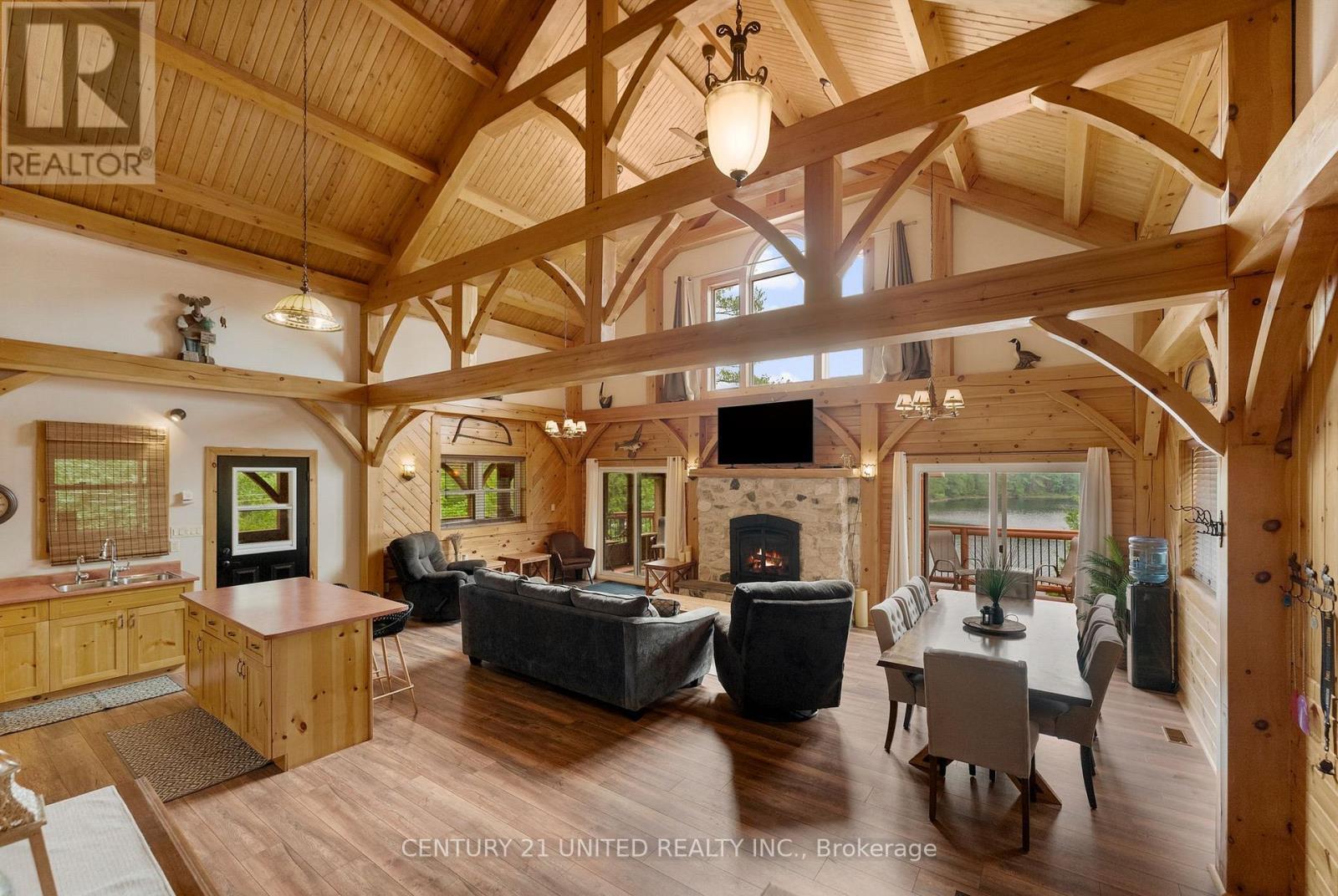 1244 Marshall Lane, Frontenac (Frontenac North), ON - Indoor With Fireplace