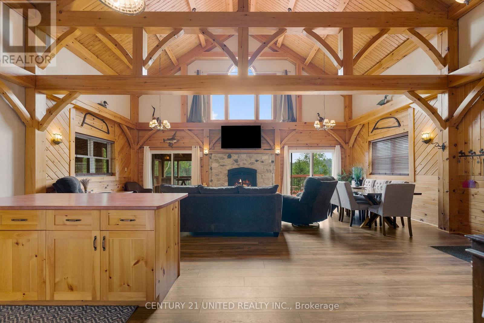 1244 Marshall Lane, Frontenac (Frontenac North), ON - Indoor With Fireplace