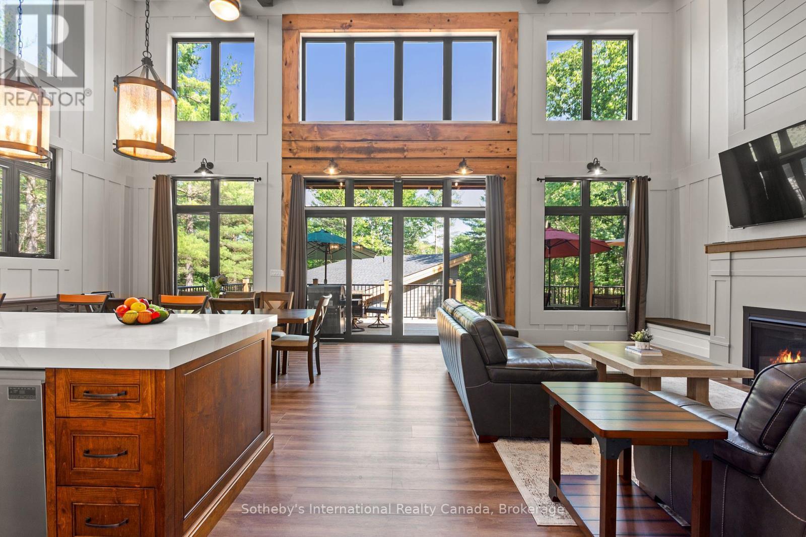 103 Whites Falls Road, Georgian Bay (Baxter), ON - Indoor Photo Showing Living Room With Fireplace