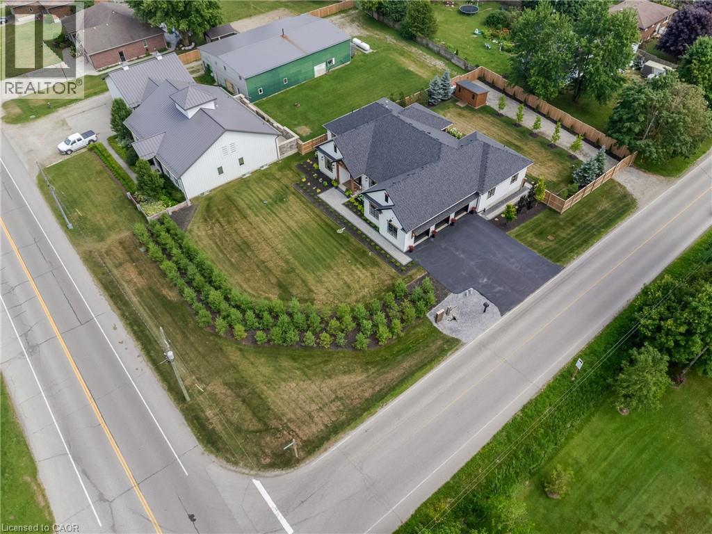 Aerial view of residential area - 4678 Lobsinger Line, Crosshill, ON - Outdoor With View