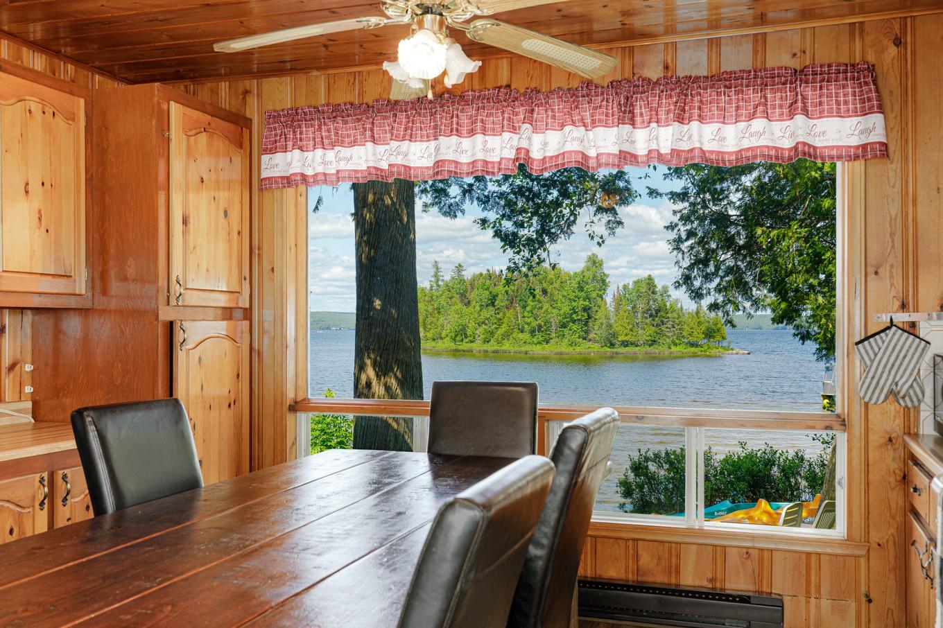 Water view - 2480 Ch. Du Tour-Du-Lac, Nominingue, QC - Indoor Photo Showing Dining Room