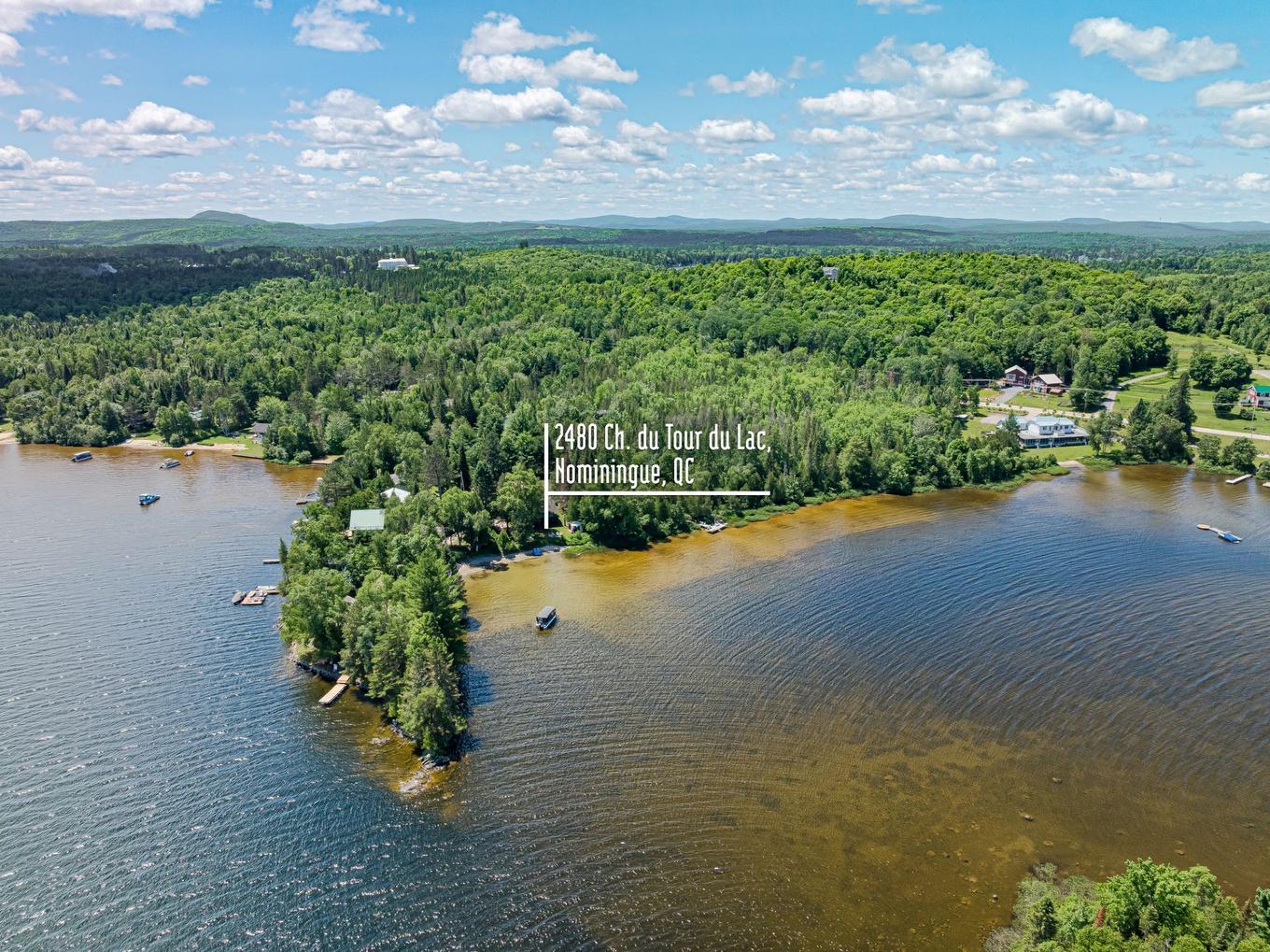 Overall view - 2480 Ch. Du Tour-Du-Lac, Nominingue, QC - Outdoor With Body Of Water With View
