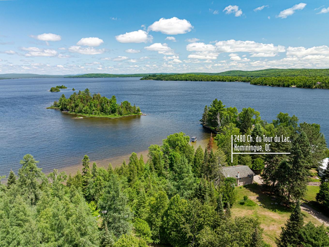 Overall view - 2480 Ch. Du Tour-Du-Lac, Nominingue, QC - Outdoor With Body Of Water With View