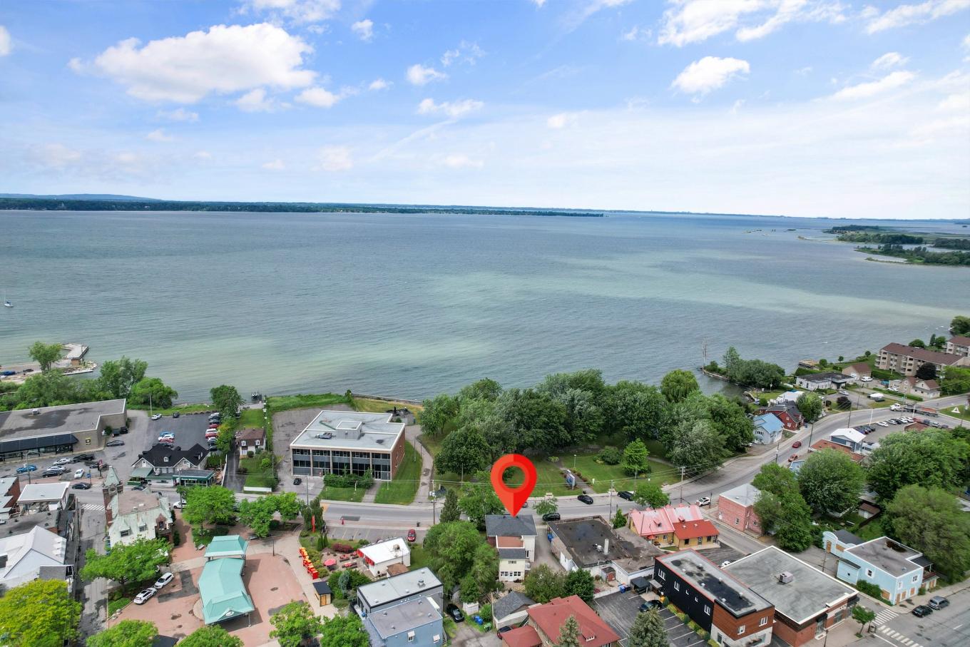 Aerial photo - 64A Rue St-Laurent, Beauharnois, QC - Outdoor With Body Of Water With View
