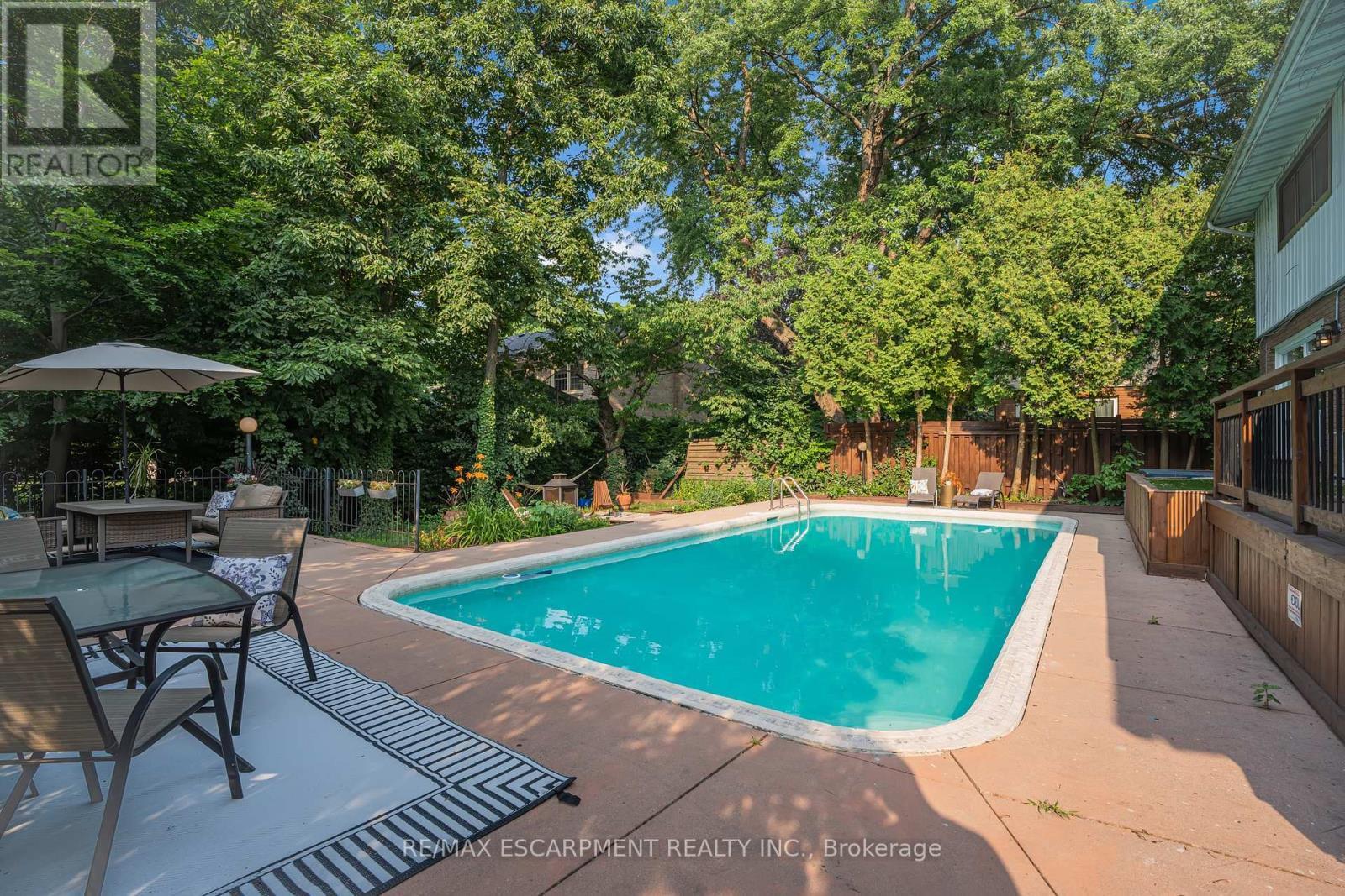 316 Fennell Avenue, Hamilton, ON - Outdoor With In Ground Pool With Deck Patio Veranda With Backyard