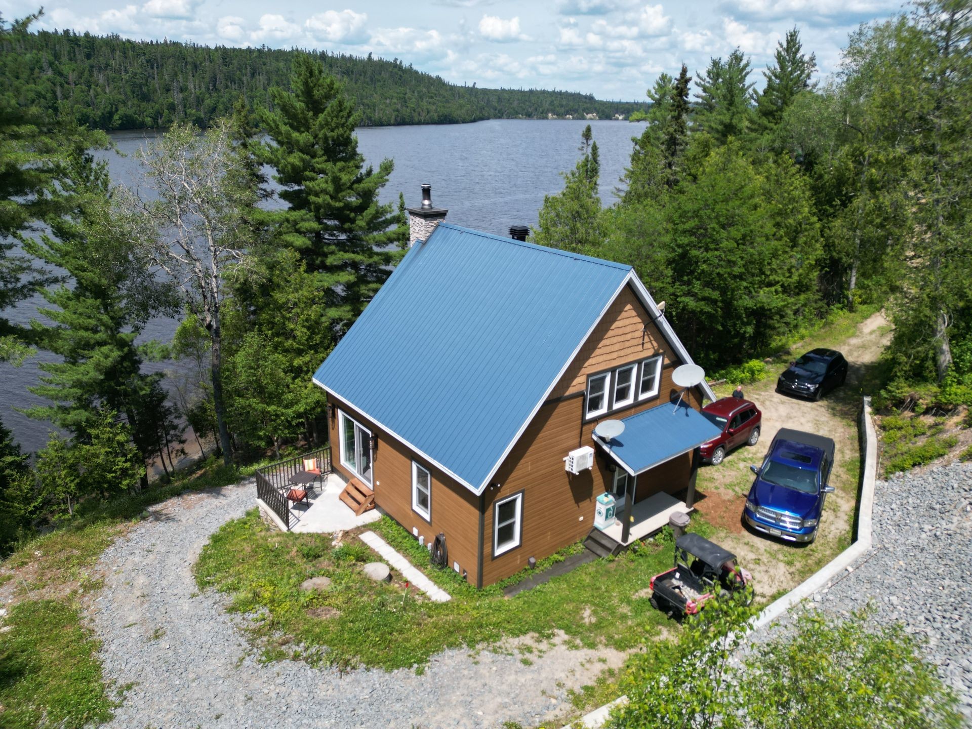 Aerial View - 2225 Ch. De Grassy Narrow, Moffet, QC - Outdoor With Body Of Water With View