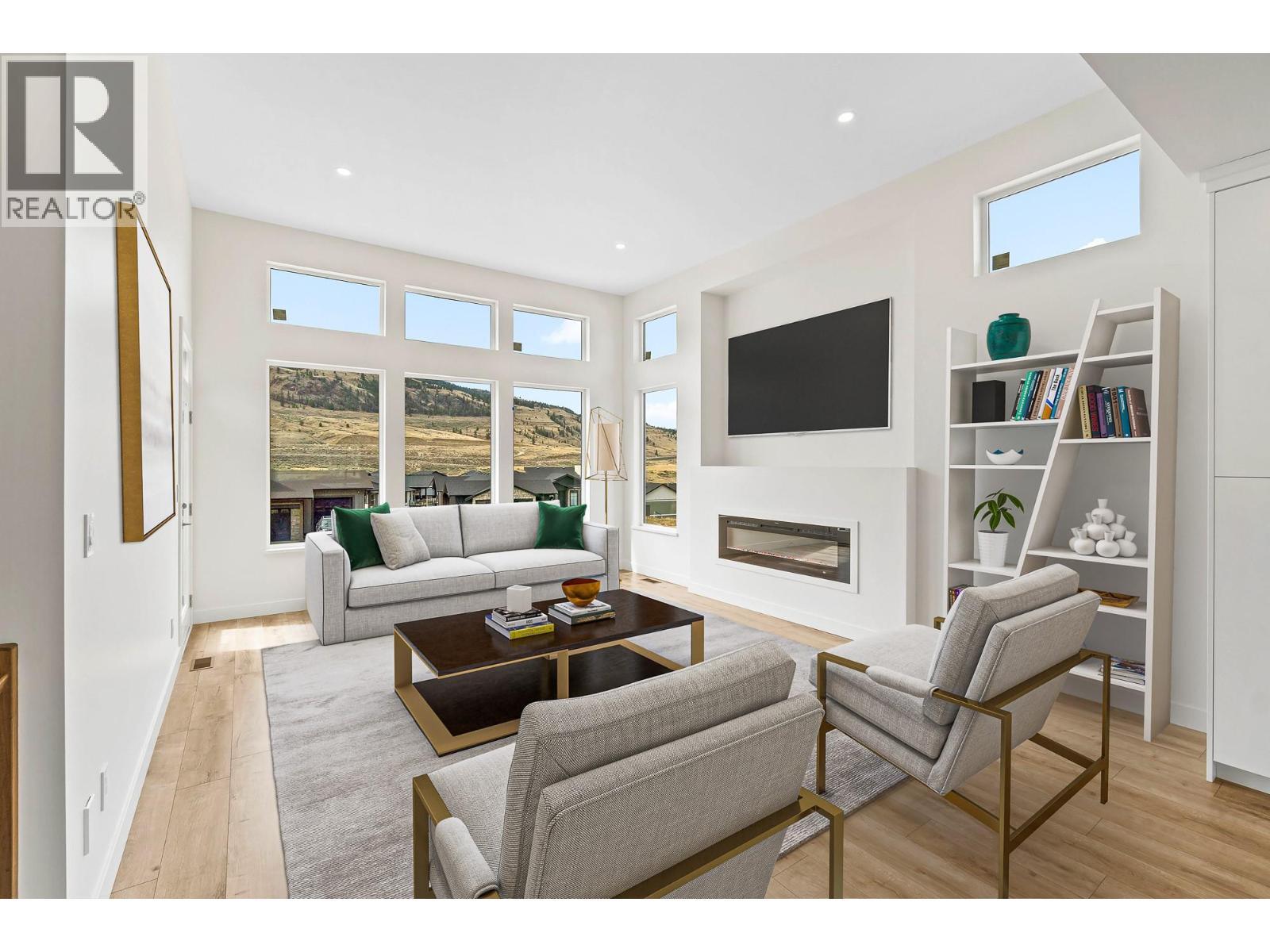 *Digital Rendering - 265 Rue Cheval Noir, Kamloops, BC - Indoor Photo Showing Living Room With Fireplace