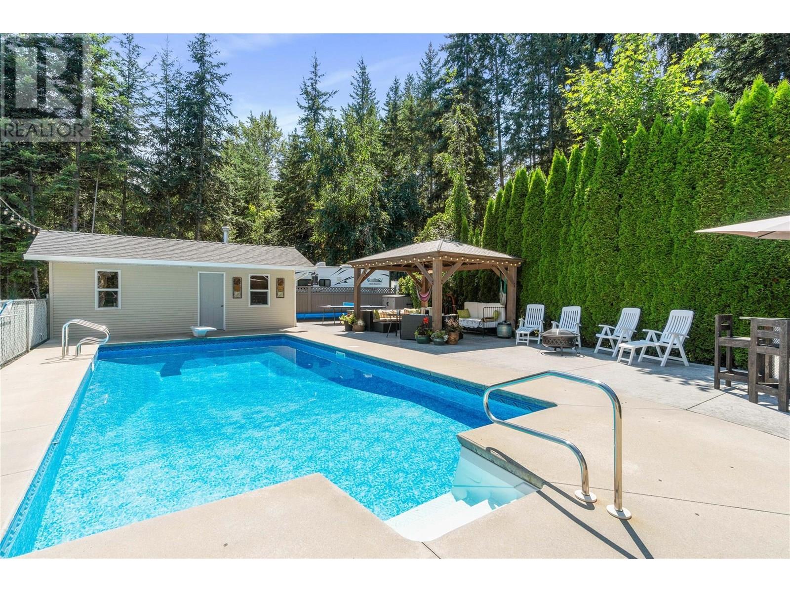 2662 Blind Bay Road, Blind Bay, BC - Outdoor With In Ground Pool With Deck Patio Veranda With Backyard