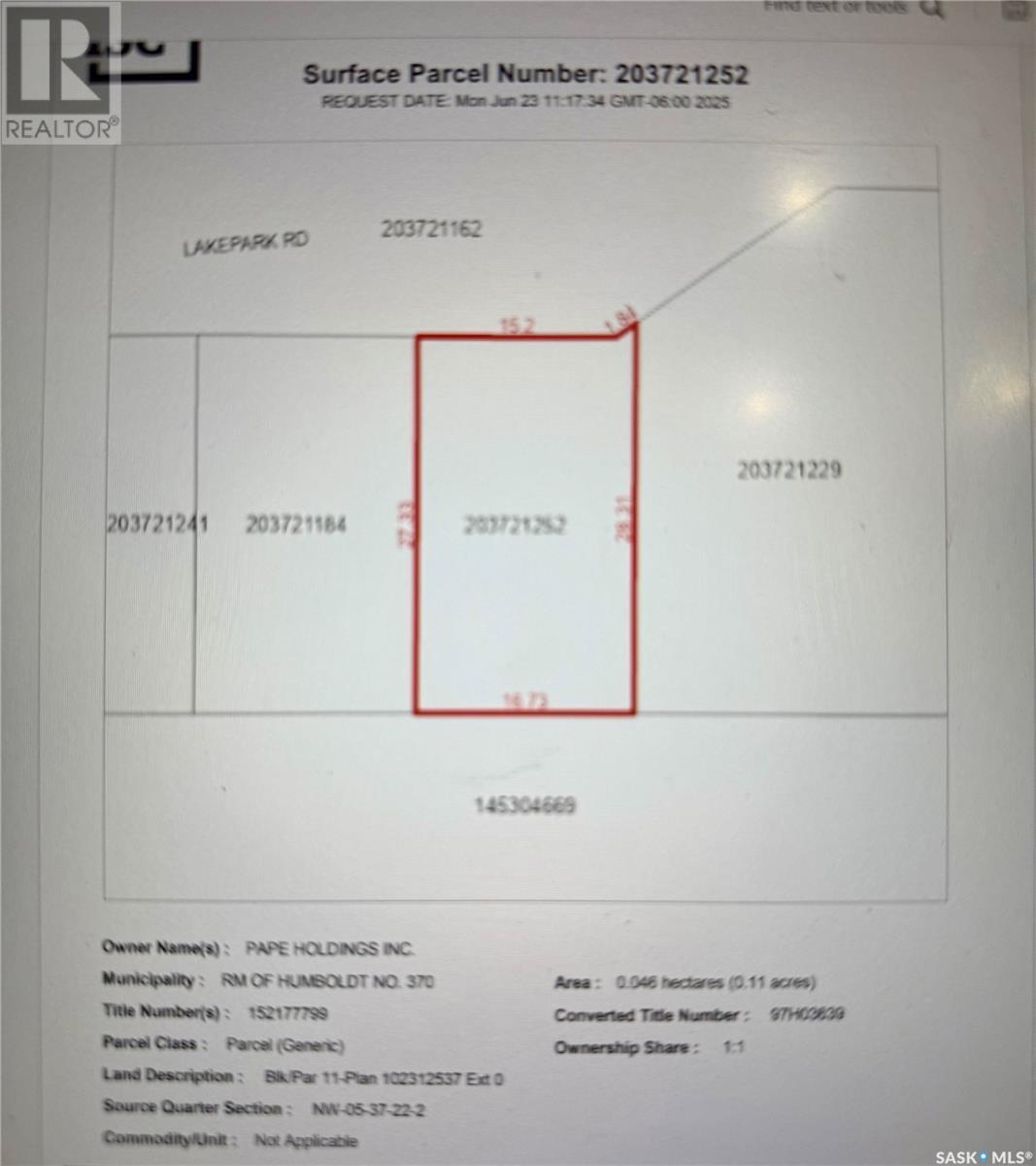 11 Lakepark Road, Humboldt Rm No. 370, SK