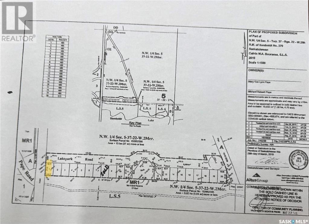 1 Lakepark Road, Humboldt Rm No. 370, SK