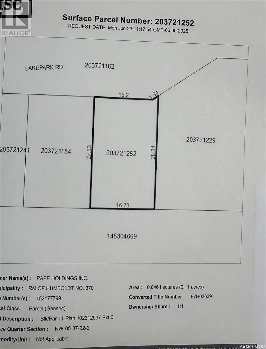 12 Lakepark Road, Humboldt Rm No. 370, SK