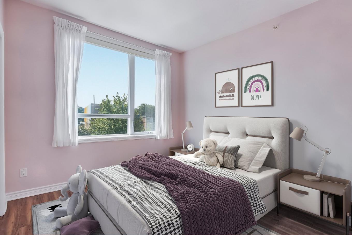 Chambre à coucher principale - 312-100 Rue Cartier, Saint-Lambert, QC - Indoor Photo Showing Bedroom