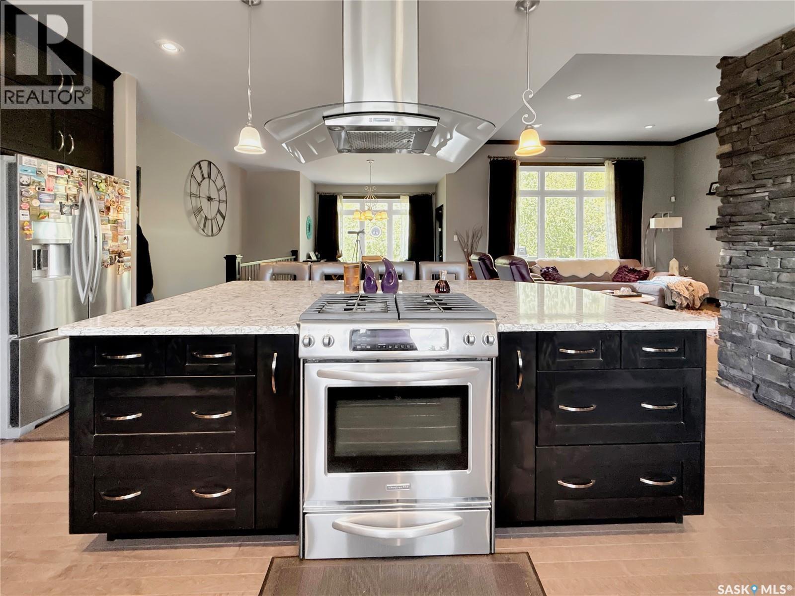 Lazy Dollar Ranch, Brock Rm No. 64, SK - Indoor Photo Showing Kitchen With Upgraded Kitchen