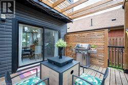 Wooden deck with grilling area -
