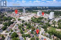 Aerial overview of property's location featuring nearby urban area -