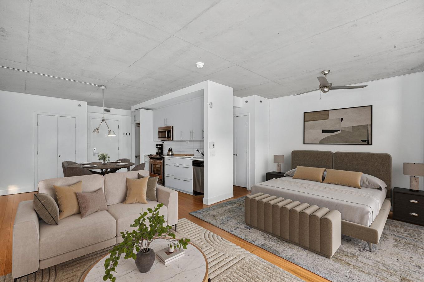 Overall view - 428-950 Rue Notre-Dame O., Montréal (Le Sud-Ouest), QC - Indoor Photo Showing Living Room