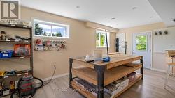 basement craft room with walk out -