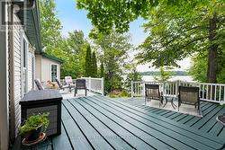 Expansive deck overlooking the lake -