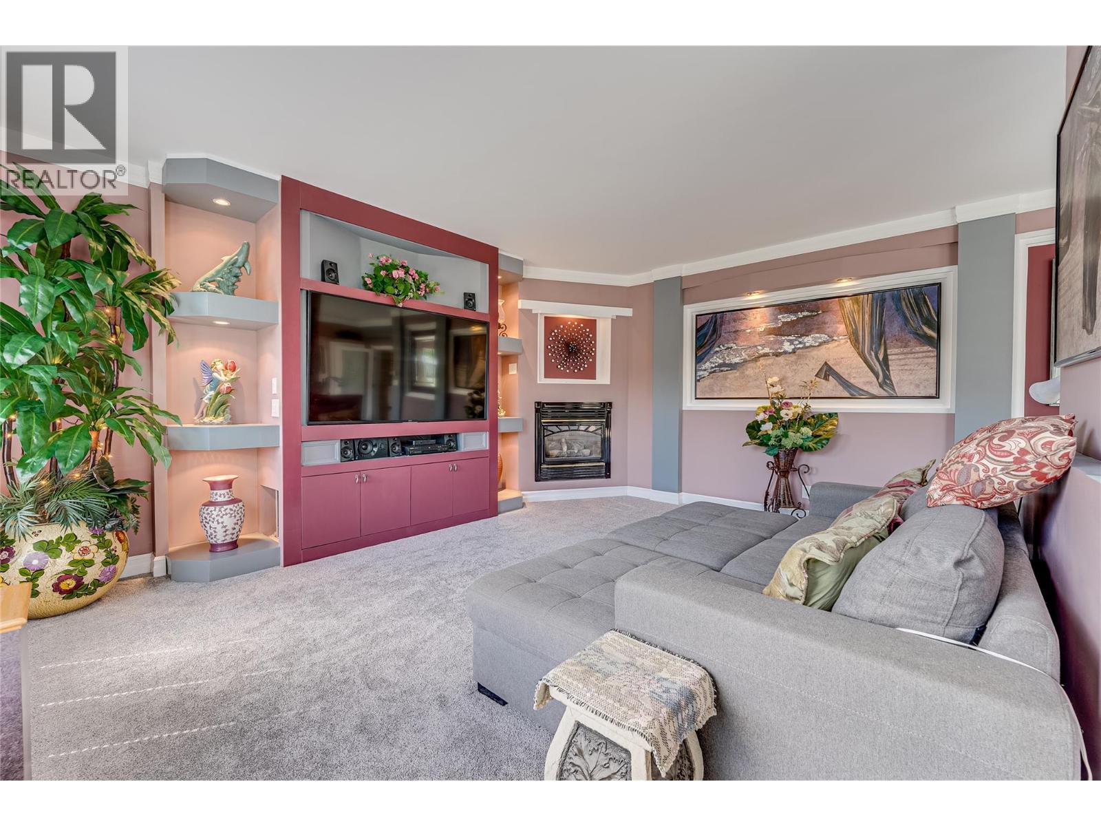 39 Ladyslipper Road, Lumby, BC - Indoor Photo Showing Living Room With Fireplace